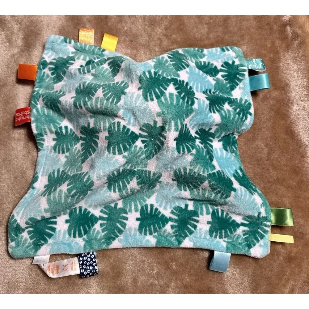 Bright Starts Lovey Security Blanket Elephant Taggies